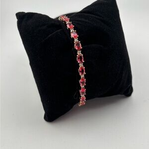 Elegant  14k gold laminated red  Bracelet